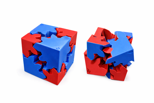 Mech-Gear Cube Fidget (No-Screw Kinetic Toy)
